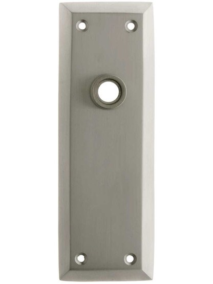 New York Forged-Brass Back Plate in Satin Nickel.